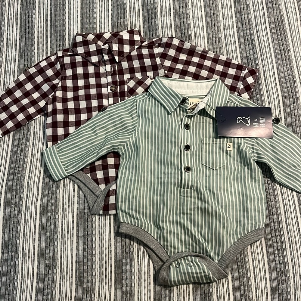 Button up Onesies from Me & Henry 0-3 months
